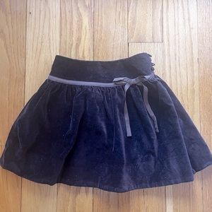 Jacadi Brown Velvet Skirt 3T